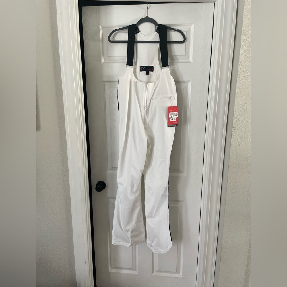 NWT FERA white snow bibs